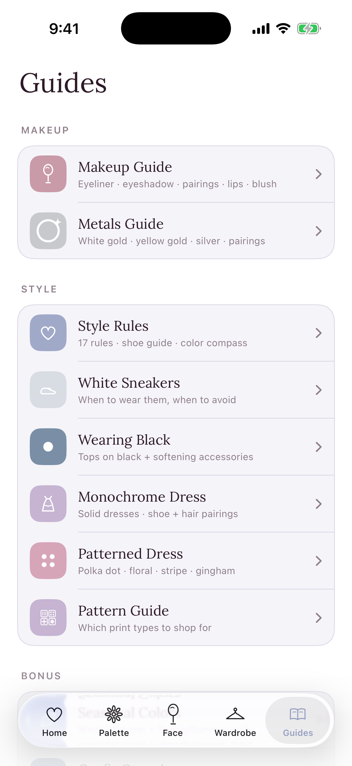 Kira, app screen