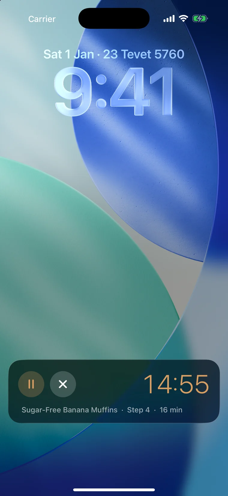 Marmalade timer as a Live Activity on the iPhone Lock Screen