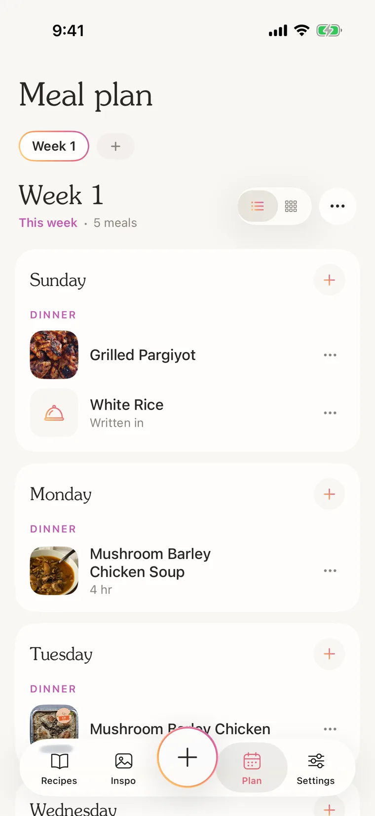 Mystic meal plan: a week of dinners